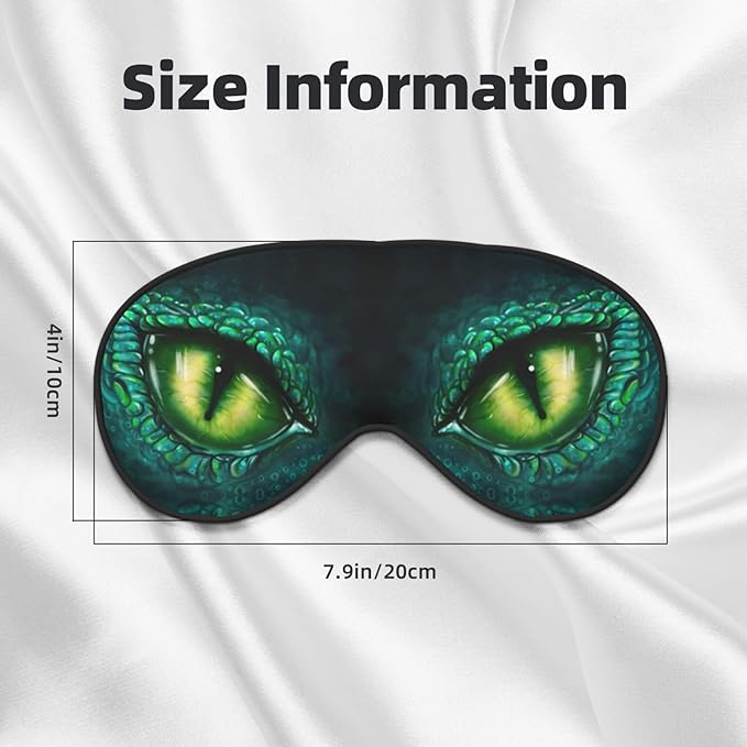 Sleep Eye Mask Dragon Eye Sleep Mask for Women Men Comfortable Eye Mask with Adjustable Strap Soft Eye Cover Blindfold for Travel Yoga Nap Shift Work - Bloomnest