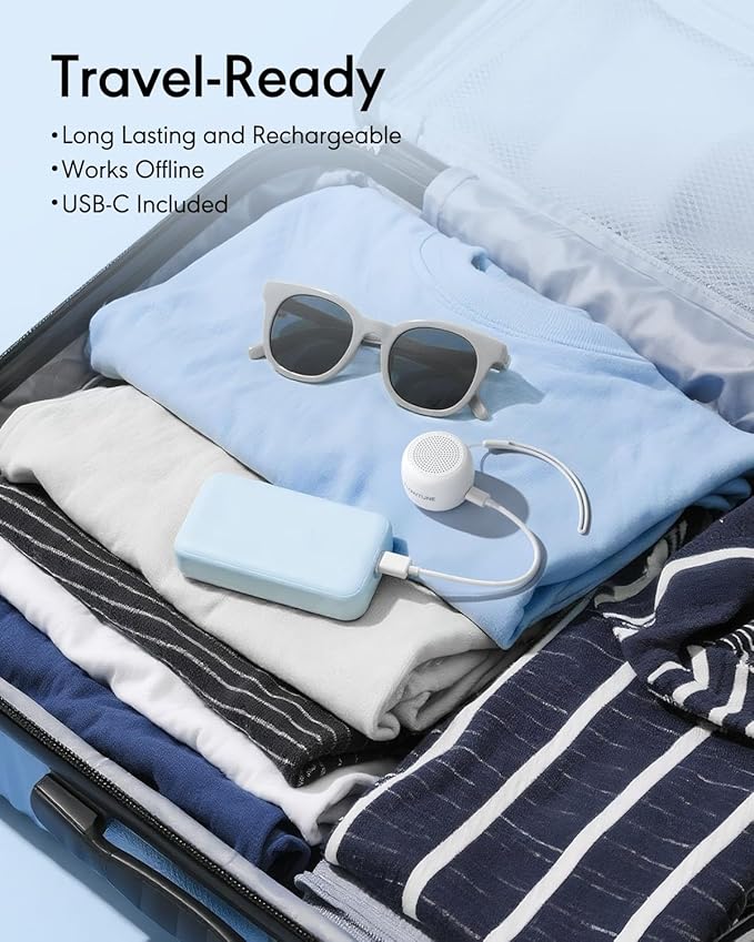 Sound Machine Flowtune White Noise Machine for Baby Adults, Mini Portable Sound Machine for Travel, 6H Timer, 18 Soothing Sleep Sounds Gift - Bloomnest