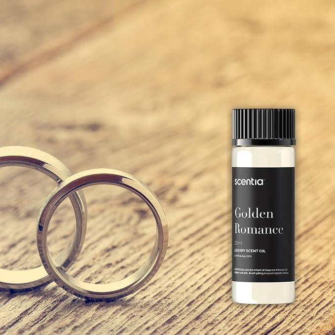 Golden Romance Diffuser Oil | Romantic Essential Aromatherapy Oil for Love and Date Night | Valentine Collection with Mandrin, Lemon, Bourbon & Musk | 20ml | 0.67 Fl Oz, Thanksgiving Gift - Bloomnest