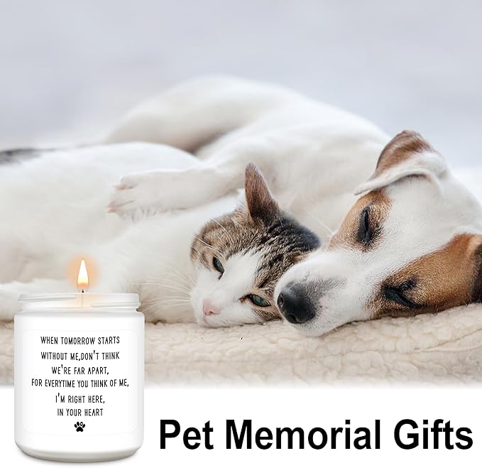 Homsolver Dog Memorial Gifts for Loss of Dog, Loss of Pet Sympathy Candle for Doggie Passing Away - Doggie Remembrance, Condolence Gift for Pet Lovers Friends Families - Bloomnest