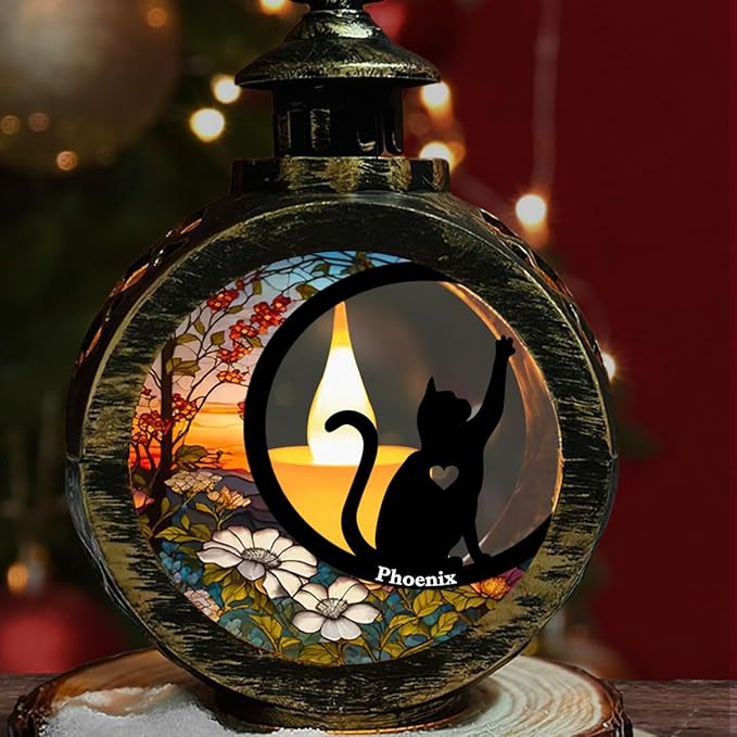 WRAPPINESS Do Not Cry Because It is Over - Personalized Custom Christmas Lantern, Memorial Lantern for Loss of Dog, Deepest Sympathy Gift for Pet Loss, Hardest Goodbye Dog Remembrance Gift (A02) - Bloomnest