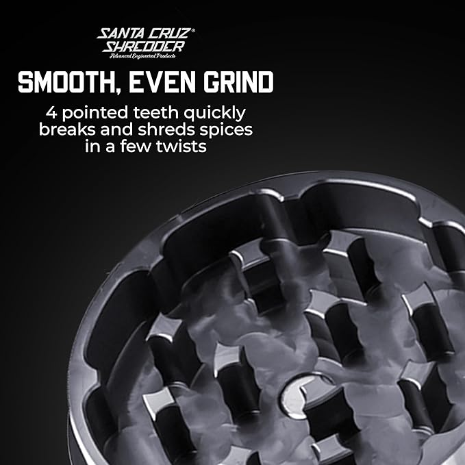 Santa Cruz Shredder Metal Spice Grinder Made in USA (Small (1.7 Inch), Grey) - Bloomnest