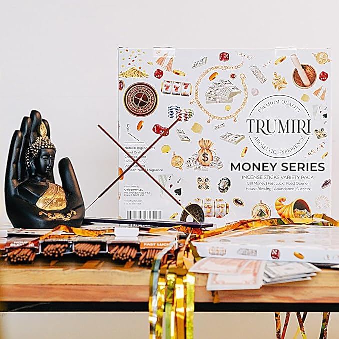 Money Incense Sticks - Total 120 Insence-Sticks (20 Inscents x 6 Insense) Inciensos Aromaticos para La Casa Incents to Attract Money Luck Success Abundance Blessing Road Opener + Incense Holder - Bloomnest
