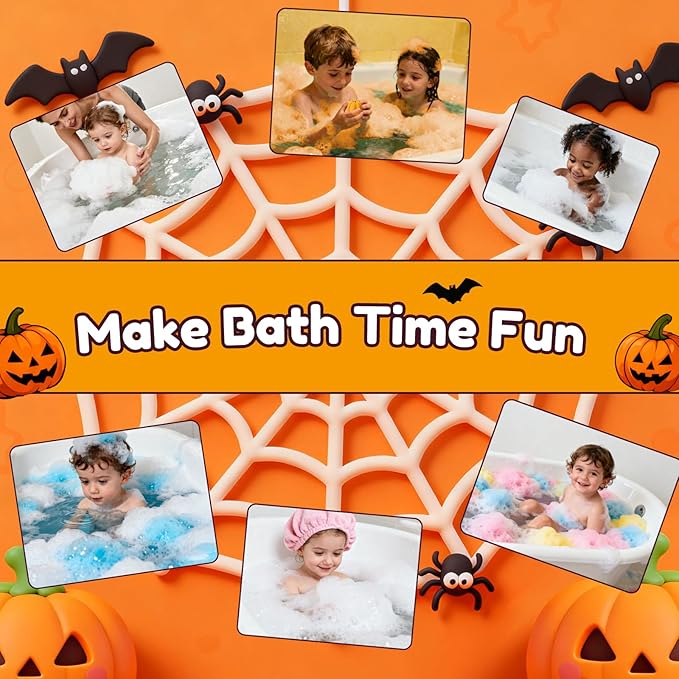 Halloween Bath Bombs for Kids Gifts: 9 Pcs Pumpkin Bath Bomb with Toys Inside Surprise Spider Light up Bath Toy Spooky Basket Stuffers for Kid Boys Girls Ages 3+ Bubble Fall Shower Steamers Bathroom - Bloomnest