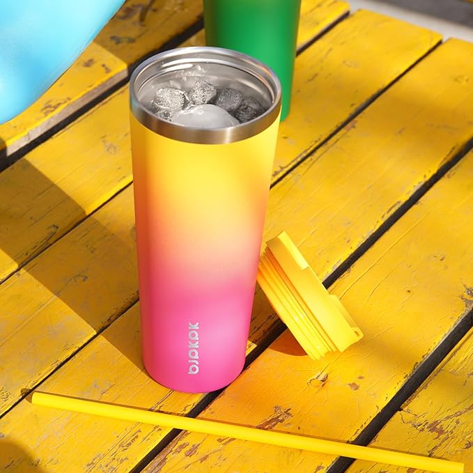 BJPKPK 30oz Tumbler With lid And Straw Stainless Steel Travel Coffee Mug Insulated Tumblers Cups,Light Blue Leopard - Bloomnest