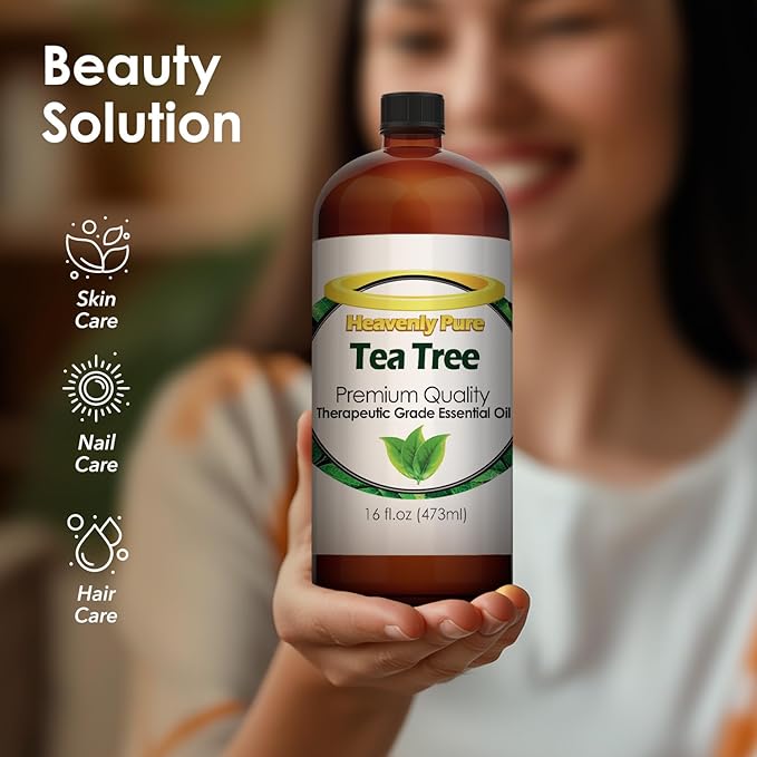 Tea Tree Essential Oil 16 oz – Pure Therapeutic Grade for Laundry, Home & Health – Bulk Aromatherapy Oil - Bloomnest