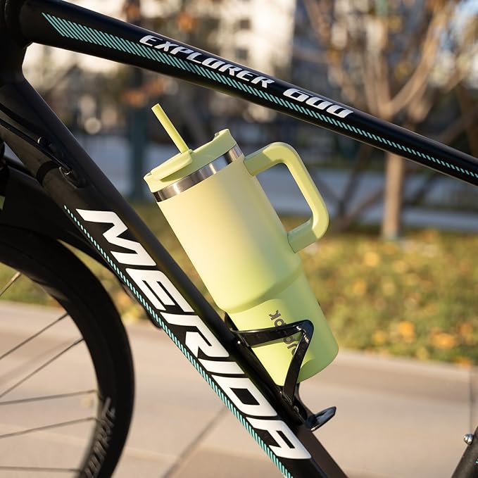 BJPKPK 40oz Stainless Steel Insulated Tumbler With Handle And Lid Straw Travel Coffee Mug Thermal Cup,Pistachio Green