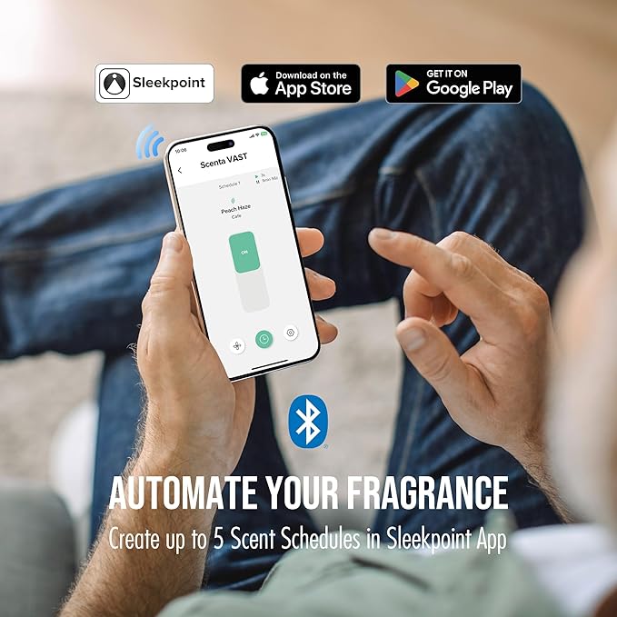 Airversa Smart Scent Air Machine with 400mL Capacity Up to 2000 sq ft Waterless Diffuser for Essential Oils for Home and Commercial Spaces, Aromatherapy Scent Diffuser for Large Rooms, White ANA - Bloomnest