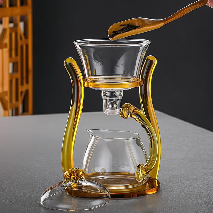 Semi Automatic Tea Set, Lazy Kungfu Tea Set, Lazy Kung Fu Drip Teapot, Magnetic Tea Pot With Magnetic Ball, Heat Resistant Gongfu Glass Teapot Set, Gift For Fathers Day, Thanksgiving Birthdays - Bloomnest