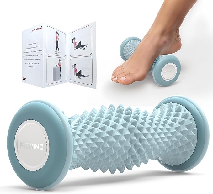 Foot Roller Massager for Plantar Fasciitis, Arch and Heel Pain Relief，Portable and Silence, Deep Tissue Foot Massager Roller Tool to Improve Circulation and Relieve Tension-Blue - Bloomnest