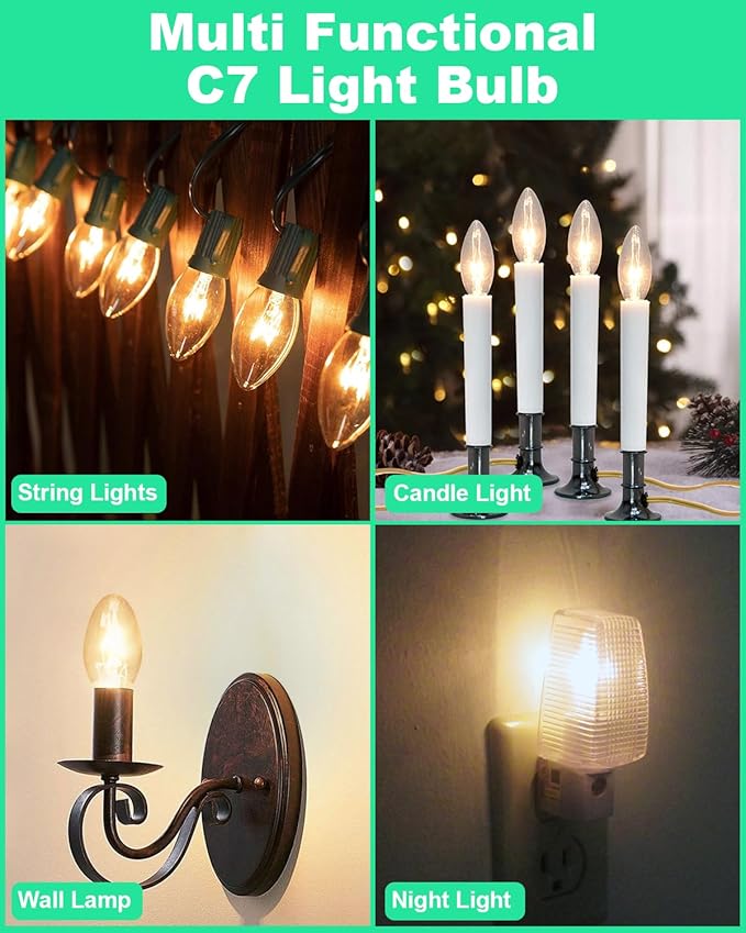 4 Watt Night Light Bulbs, Replacement Bulbs for Nightlight Salt Lamp Wax Warmers - Bloomnest