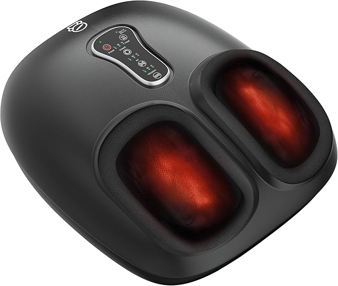 COMFIER Shiatsu Foot Massager Machine,Feet Massager for Plantar Fasciitis,Neuropathy Pain with Heat, Vibration,Rolling Compression,Gifts for Men,Women, Fits Size up to 13IN, Multiple Modes - Bloomnest