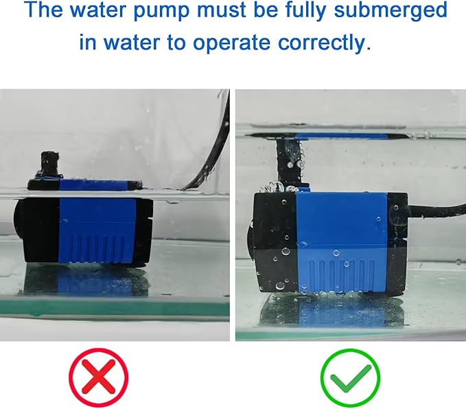 AQUANEAT Small Fountain Pump, 80 GPH Submersible Water Pump for Aquarium Fish Tank, Outdoor Water Fountain, Hydroponics, Pond Filter Pump - Bloomnest