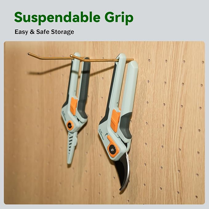 PrunePro Garden Scissors Pruning Shears Sharp Stainless Steel Non-Stick Teflon Coating Blade for Precise Cuts Garden Snip Bonsai Clippers for Plants Rose Flower - Bloomnest
