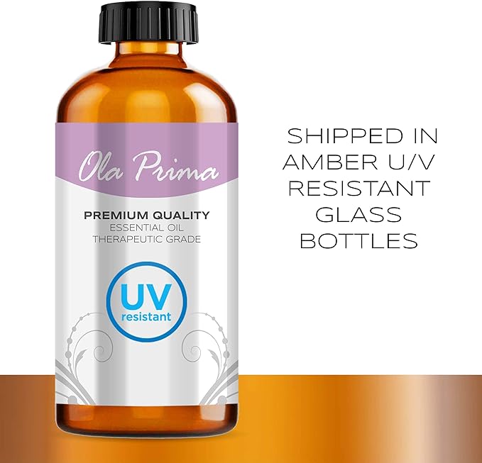 Ola Prima Lemon Eucalyptus Essential Oil – Therapeutic Grade for Aromatherapy, Diffuser, Relaxation, Cosmetic Making, Dropper – 4 fl oz – Eucalyptus Lemon Scent Aromatherapy Oil - Bloomnest