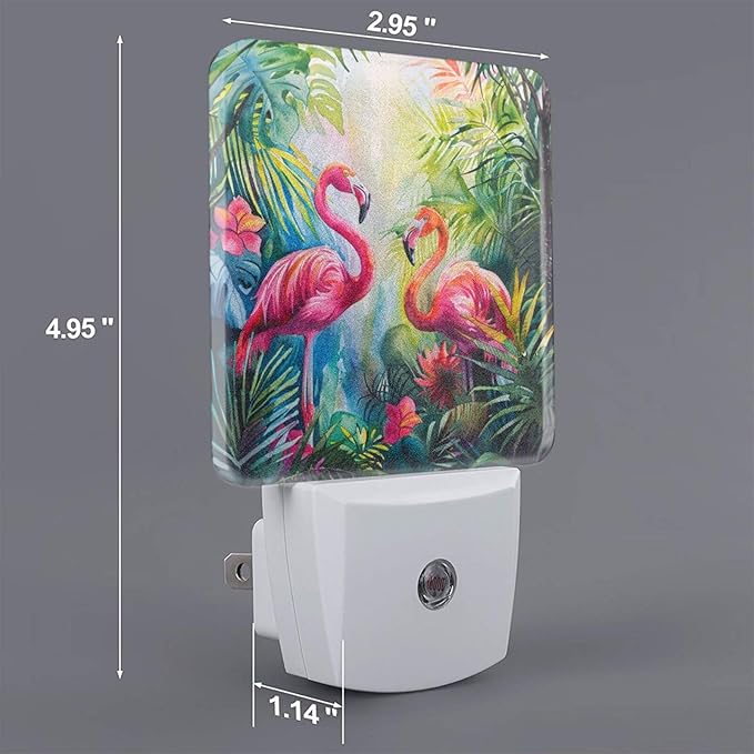 Led Night Light, Flamingo Decorative Plug in Nightlights,with Smart Auto Dusk to Dawn Night Light for Bedroom, Kitchen, Nursery, Bathroom - Bloomnest