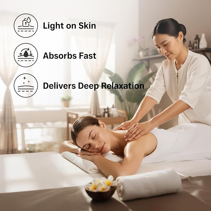 Aromatherapy Massage Oil - Lavender Oil & Orange 10 Fl Oz - Thai Body Oil for Massage Therapy with Jojoba, Avocado, Argan, Aloe, Almond – Relaxing Body Care & Self-Care - Bloomnest