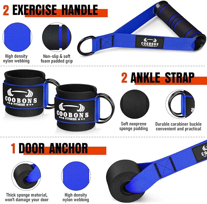 Heavy Resistance Bands for Working Out, 300LBS Exercise Bands with Handles, Workout Bands for Men, Weight Fitness Bands Set for Muscle Training, Strength, Slim, Yoga, Home Gym Equipment - Bloomnest
