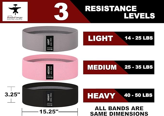 BodyForge Resistance Bands, Exercise Bands, Resistance Bands for Working Out, Work Out Bands with Handles for Men and Women Fitness, Strength Training Home Gym Equipment - Bloomnest