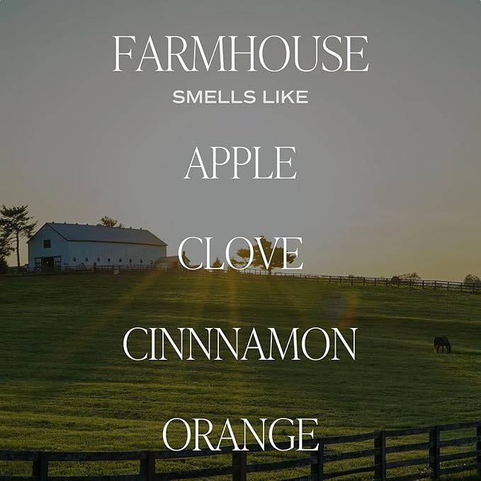 Sweet Water Decor Farmhouse Candle | Autumn, Cinnamon, and Nutmeg, Fall Scented Soy Candles for Home | 9oz Clear Jar, 40 Hour Burn Time, Made in The USA - Bloomnest