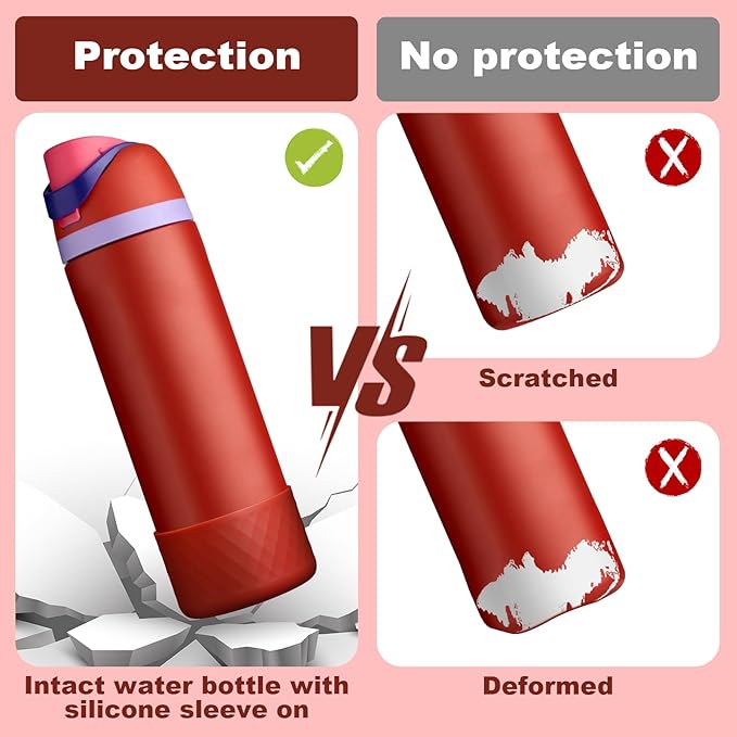 Silicone Boot for Owala Water Bottle 24 oz 32 oz 40 oz, Anti-Slip Protective Sleeve for FreeSip/Twist/Flip Stainless Steel Water Bottles Accessories BEONSKY