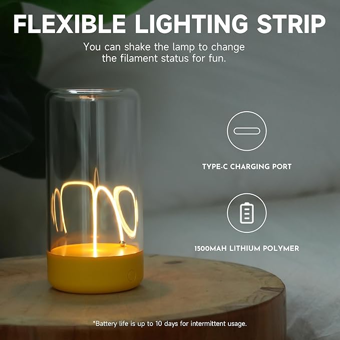 AUGE LIGHT Mini Minimalist Table Lamp Cordless LED Desk Lamp Rechargeable Modern Night Lights Portable Nightstand Lamps Unique Ambient Light Mood Lighting for Bedroom, Beside, Nursery - Bloomnest