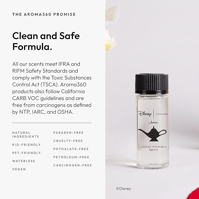 Aroma360 | Disney - A Whole New World Fragrance Oil Blend | Disney Princess Jasmine | Luxury Essential Oil Diffuser | Aromatherapy Scent Diffuser Oil | Bergamot Orange Blossom Rose 1.7 fl oz 50 mL - Bloomnest