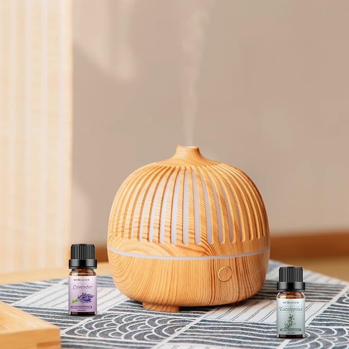 Sedbuwza Lavender Eucalyptus Essential Oil Set, Lavender Fragrance Oil Eucalyptus Scent Oil Set for Diffuser, Aromatherapy, Massage, Soap, Candle Making 2 x 10 ml Sedbuwza