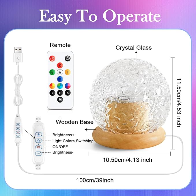 Mubarek Crystal Light Projector, 216 Modes Mood Lighting for Bedroom, Remote & USB Control Room Lights for Bedroom, Ambient Lighting Aesthetic Room Decor for Teen Girls Gifts, Christmas Gifts for Kids - Bloomnest