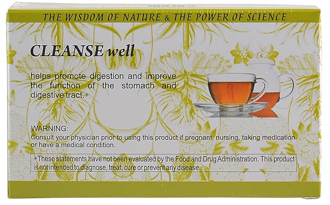 Salem Botanicals Cleanse Well Tea - Herbal Blend for Digestive Health | Supports Digestion, Bloating Relief & Detoxification - Caffeine-Free | 20 Tea Bags - Bloomnest