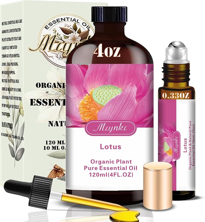 Lotus Fragrance Oil-Lotus Essential Oil 4.33oz (130ml)-100% Pure Natural Scent for Diffusers, Candles, Soap Making & Aromatherapy-Relaxing Home & Gift Essential Oil for Bath, Massage - Bloomnest