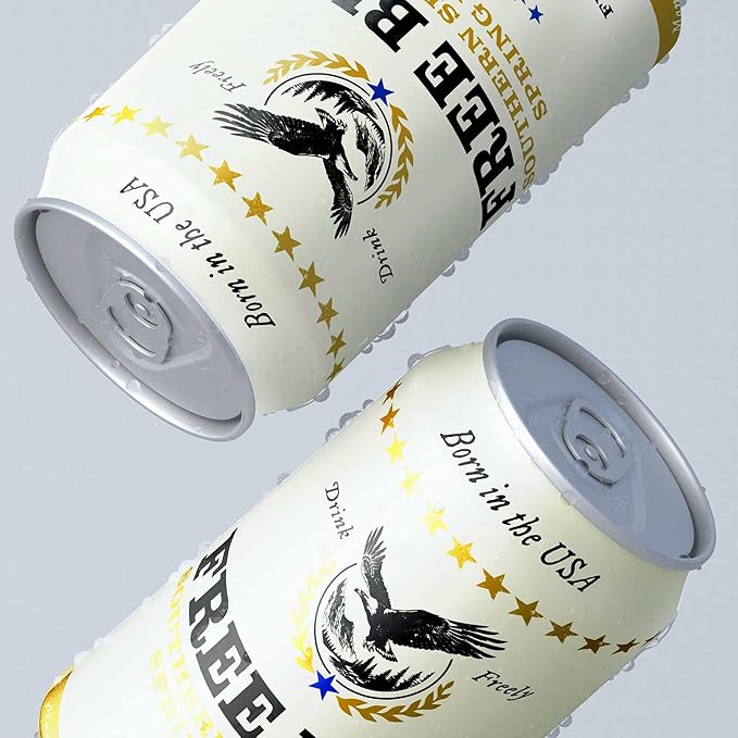 Free Bird Southern Sparkling Spring Water - 12 Pack, 12oz Cans, Zero Calories, Unflavored Carbonated, Crisp & Bubbly, Blue Ridge Mountain, Shelf-Stable Sparkling Drink - Bloomnest