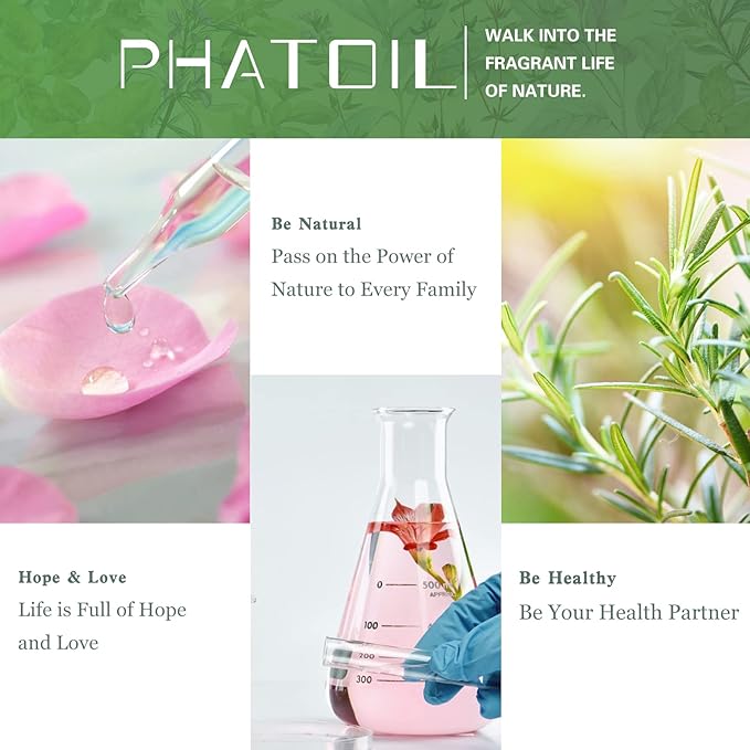 Patchouli 3.38fl.oz Essential Oil, PHATOIL Pure Aromatherapy Oils for Diffuser, Humidifier, Perfect for DIY Soap, Candle, Bath Bombs Making(100ml) PHATOIL