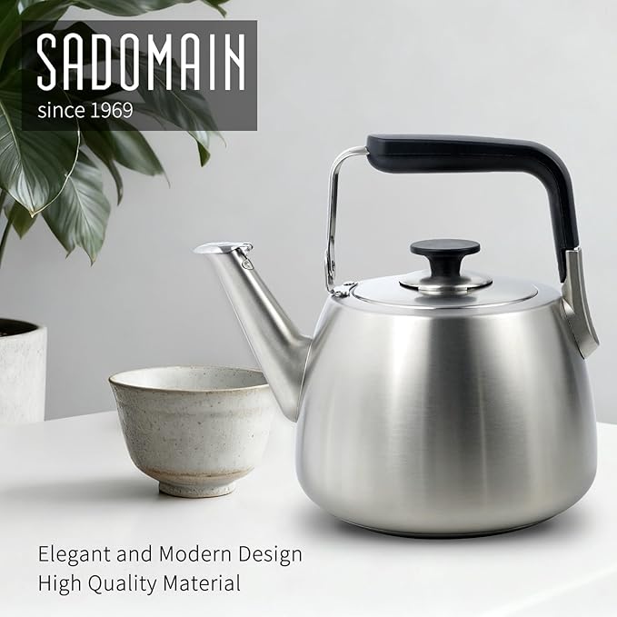 Tea Kettle, Whistling Stovetop Tea Kettle, Large Capacity Teapot Suits for All Heat Source, Professional Fast Heat Technique Teapot with Thick Body and Bottom, Durable and Sturdy Tea Pot - Bloomnest