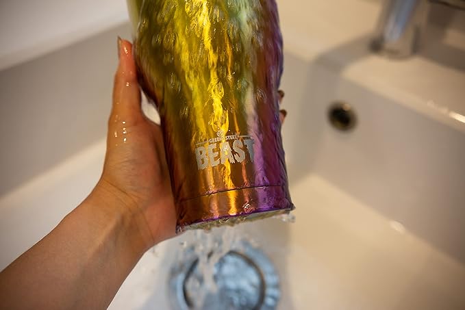 Beast 20 oz Tumbler Stainless Steel Vacuum Insulated Coffee Ice Cup Double Wall Travel Flask (Rainbow) - Bloomnest
