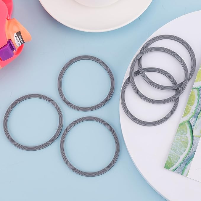 6 Pack Water Bottle Gasket Replacement for Owala FreeSip, Silicone Lid Seal O Ring Sealing Gaskets Replacement Parts Accessories Compatible with Owala Stainless Steel Cup (Grey) PEUTIER