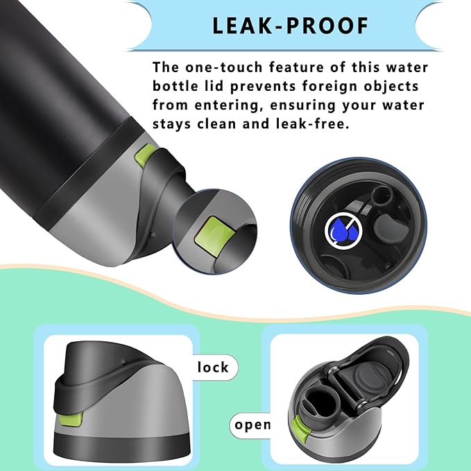 Replacement Lid for Owala Freesip,Compatible with Owala Freesip Water Bottle 16oz 24oz 32oz 40oz,Premium Replacement Accessories for Owala Cap,LeakProof,BPA-Free(Foggy Tide) NTIERA