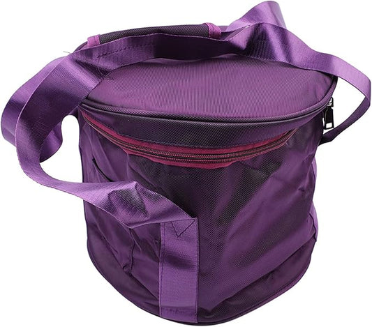 Singing Bowl Carry Case, Dual Zipper Crystal Singing Bowl Bag with 2 External Pocket, Singing Bowl Case Organizer with Handle for Traveling Storage (10in #2) - Bloomnest