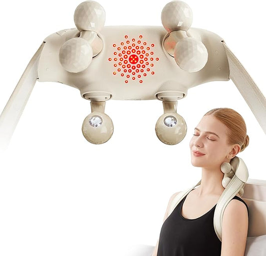 SKG Cordless Neck Massager for Pain Relief Deep Tissue Shiatsu Neck and Shoulder Massger with Heat H7 Ultra Gifts for Men and Women Birthday - Bloomnest