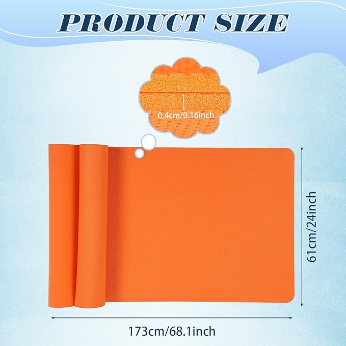 Nuanchu 16 Pack 68" x 24" x 4 mm Yoga Mats Bulk Gym Bundle Thick Eva for Kids and Adult Latex Free Exercise with Non Slip Texture for Outdoor Yoga, Workout or Pilates - Bloomnest