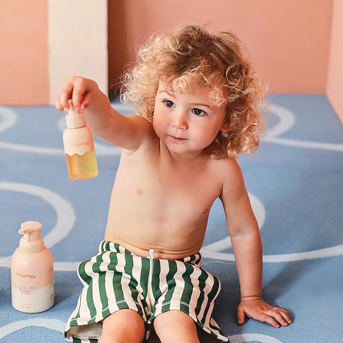 Babyology - Calming baby oil for Newborn with Baby essential oils - 3,38 Fl. Oz (100ml) - Lavender - Nourishing and Moisturizing Massage for Bonding - Bloomnest