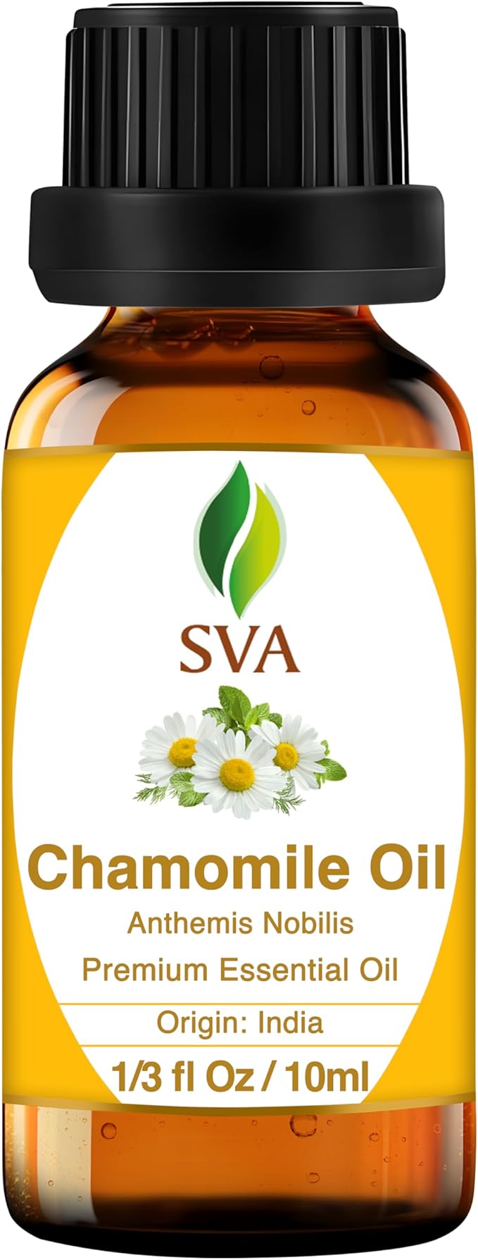 SVA Chamomile Essential Oil – 1/3 Fl Oz – 100% Natural Chamomile Oil - for Diffuser, Hair Care, Face, Skin Care, Aromatherapy, Scalp and Body Massage, Soap and Candle Making - Bloomnest