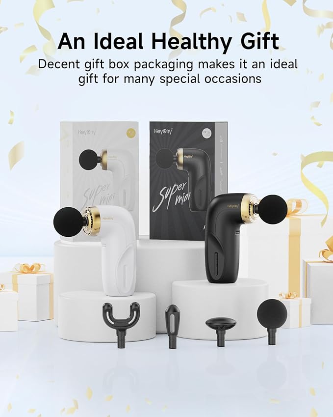 A1 Super Mini Massage Gun, Percussion Deep Tissues Muscle Massager, Compact Sports Travel Massage Gun, Portable Handheld Massager for Office Gifts for Him/Her, Home, Athletes(White) - Bloomnest