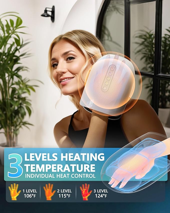 HANMAX Hand Massager with Heat and Compression - for Arthritis & Carpal Tunnel, Portable Gift for Women/Men - Bloomnest