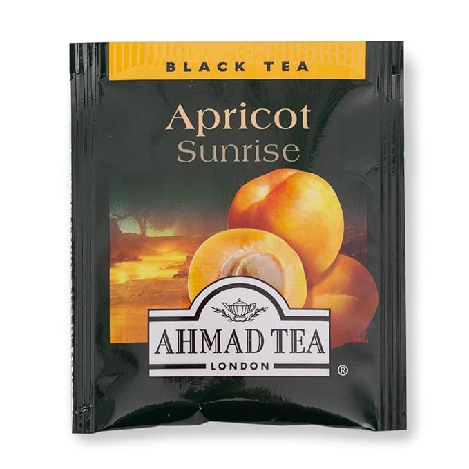 Ahmad Tea Apricot Sunrise Black Tea, 20 Count, Pack of 6 - Bloomnest