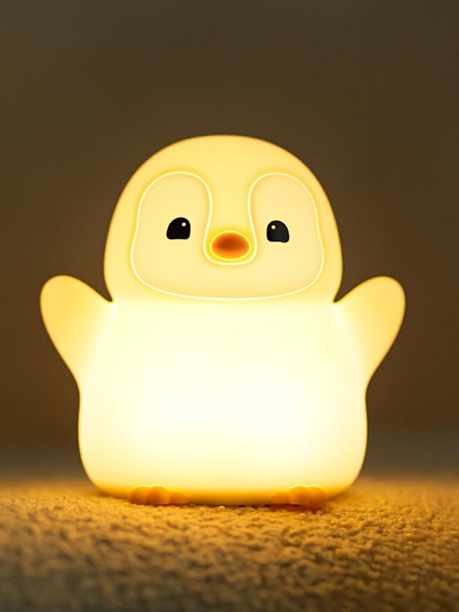YuanDian Penguin Night Light, Cute Animal Themed Gifts for Adults and Teens. Decorate Bedrooms with Silicone Penguin Toy Nightlights, Christmas Birthday Gift for All - Bloomnest