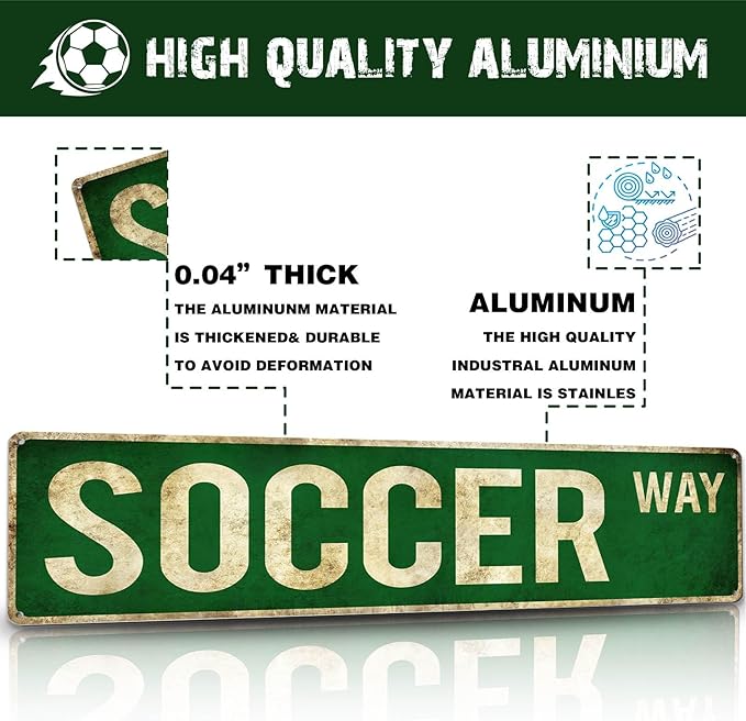Rasonus Soccer Gifts for Boys 8-12 Men Soccer Poster Wall Decor for Girls Room, Vintage Sports Decor Teen Boys Birthday Christmas Wall Art for Bedroom Man Cave - Bloomnest