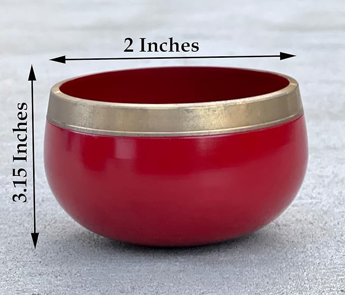 DharmaObjects Tibetan Root Chakra Premium Palm Size Singing Bowl Gift Box Set - Bloomnest