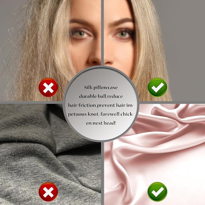 Silk Pillow Cases 2 Pack Soft Breathable and Sliky King Size Pillow Cases Set of 2,Natural Mulberry Silk Pillowcase Set of 2 for Hair and Skin with Hidden Zipper (Coral,20"X 36",2pcs) - Bloomnest