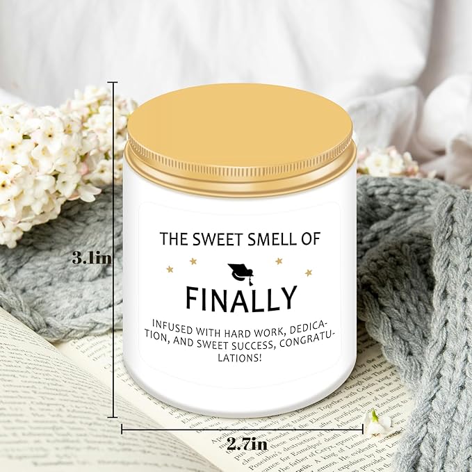 Homsolver Funny Graduation Gifts for Her Him, College, High School, Masters Degree, Phd, Nurse Graduation Gifts for Women & Men, Scented Candles
